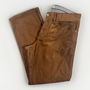 Peter Millar Corduroy Pants Mens 33x30 Brown 5 Pocket Straight Leg
